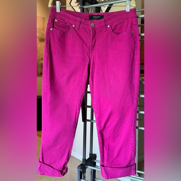 Nine West hot pink cropped jeans, size 6/27 - Picture 1 of 6